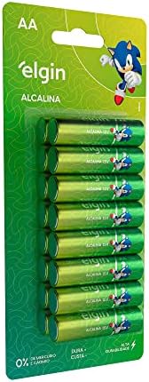 Pilha Alcalina AA com 16 unidades Elgin Comum
