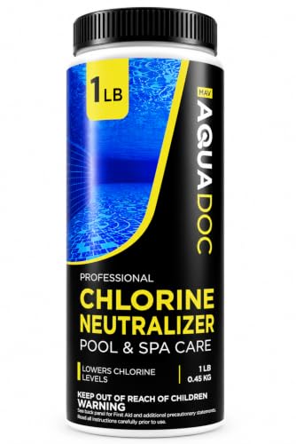 AquaDoc Chlorine Neutralizer for Pool & Hot Tub - 1 lb - Sodium Thiosulfate Formula to Help Reduce Chlorine Levels - Spa and Pool Chemicals Made in USA