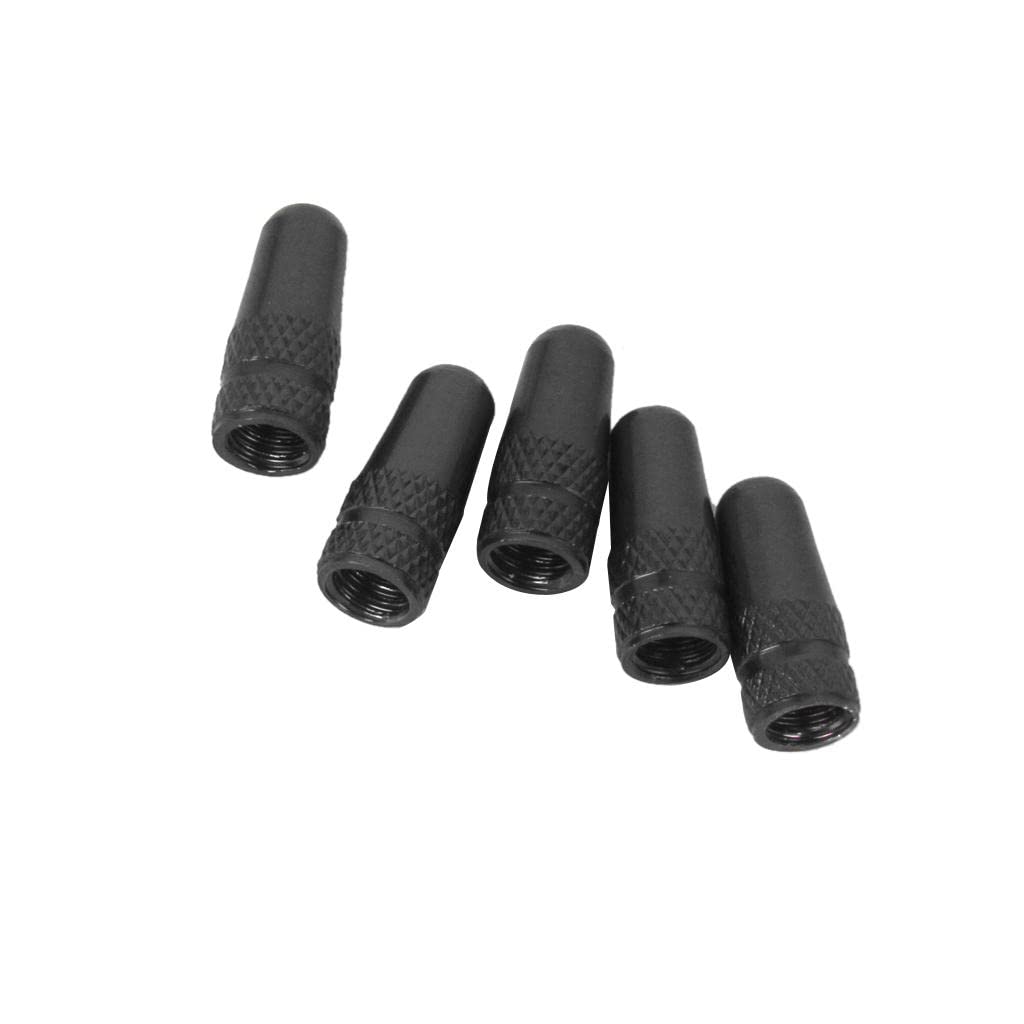 Bouchons De Valve De Pneu En Alliage Aluminium – Lot De 5, Noir, Universels Pour Voiture, Moto, Vélo