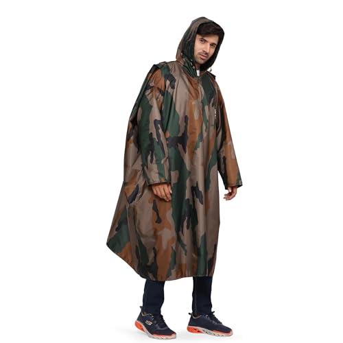 Image of Waterproof Full-Sleeve Rain Poncho for Outdoor Adventures | Easy Slip-On Design | Compact & Lightweight | Free Carry Case