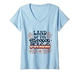 Photo Gallery donna land of the rizz groovy 4 luglio fuochi d artificio patriottici usa maglietta con collo a v Photo Gallery donna land of the rizz groovy 4 luglio fuochi d artificio patriottici usa maglietta con collo a v
