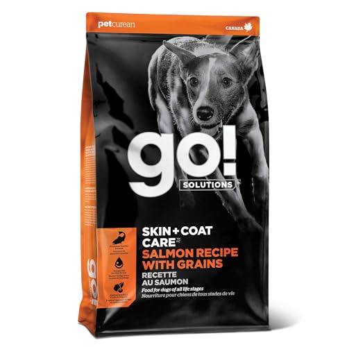 Go! Solutions Skin + Coat Care, Dry Dog Food, Salmon Recipe with Grains, 3.5 lb Bag