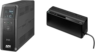 APC BR1350MS Sine Wave UPS Battery Backup & Surge Protector, 1350VA, Backups Pro, Black & by Schneider Electric UPS, 850VA UPS Battery Backup & Surge Protector, BE850G2 Backup Battery, Black