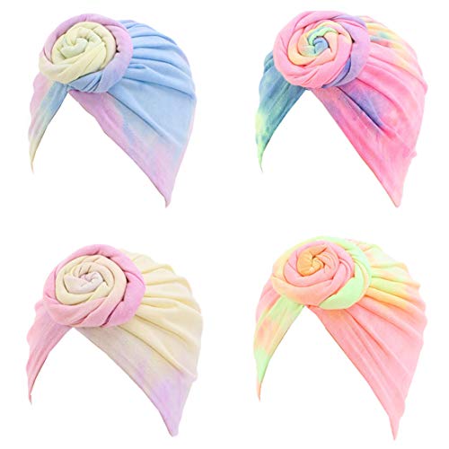 Qhome Girls India Hat Kids Turban Cap Kids Beanie Headband Toddler Tabbit Ear Hat Kids Set Head Cap Baby Hats #TOP5