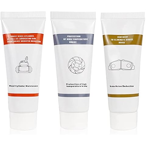 EDSRDUS Brake Grease Anti Seize Lubricant, Waterproof Anti-Rust Anti-Corrosion Wear Resistance Grease Tube for Lubricating The Brake System (0.5 Oz.x3 Tube Pack) Cover