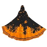 Zntuv Witch Halloween Hooded Cloak for Men Women Robe Cape with Hood Medieval Cosplay Wizard Witch Costumes