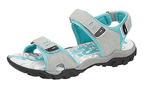 Sandales de sport PDQ adventure randonnée marche avec velcro, rose et gris, tailles 37, 38, 39.5, 40.5, 42 - Gris - Gris/vert menthe,