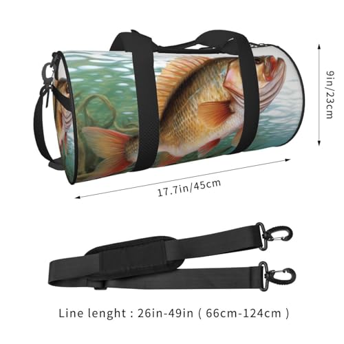 Travel Bag For Women,Fish Print Personal Item Duffle Bags,Weekend Travel Duffel Tote Bag,Travel Sport Gym Bag For Men,Airplane Travel Essentials For Flying4