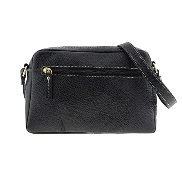 PAULA ALONSO PA Bolso Bandolera en Piel con Bolsillos