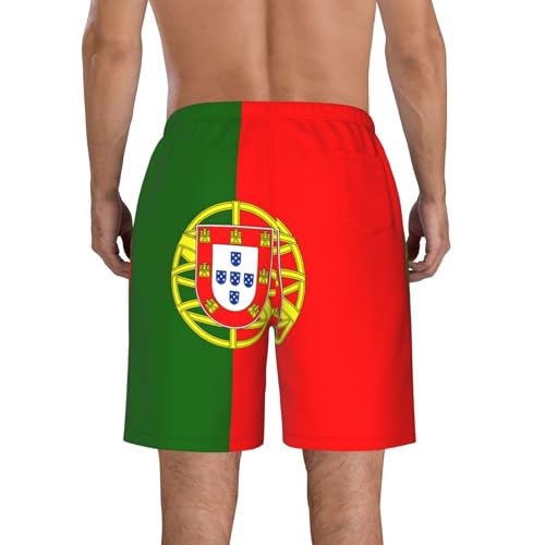 nanger Portuguese Flag Men'S Swim Trunks Quick Dry Shorts Bathing Suit with Pockets, for Beach, Summer, Sports3