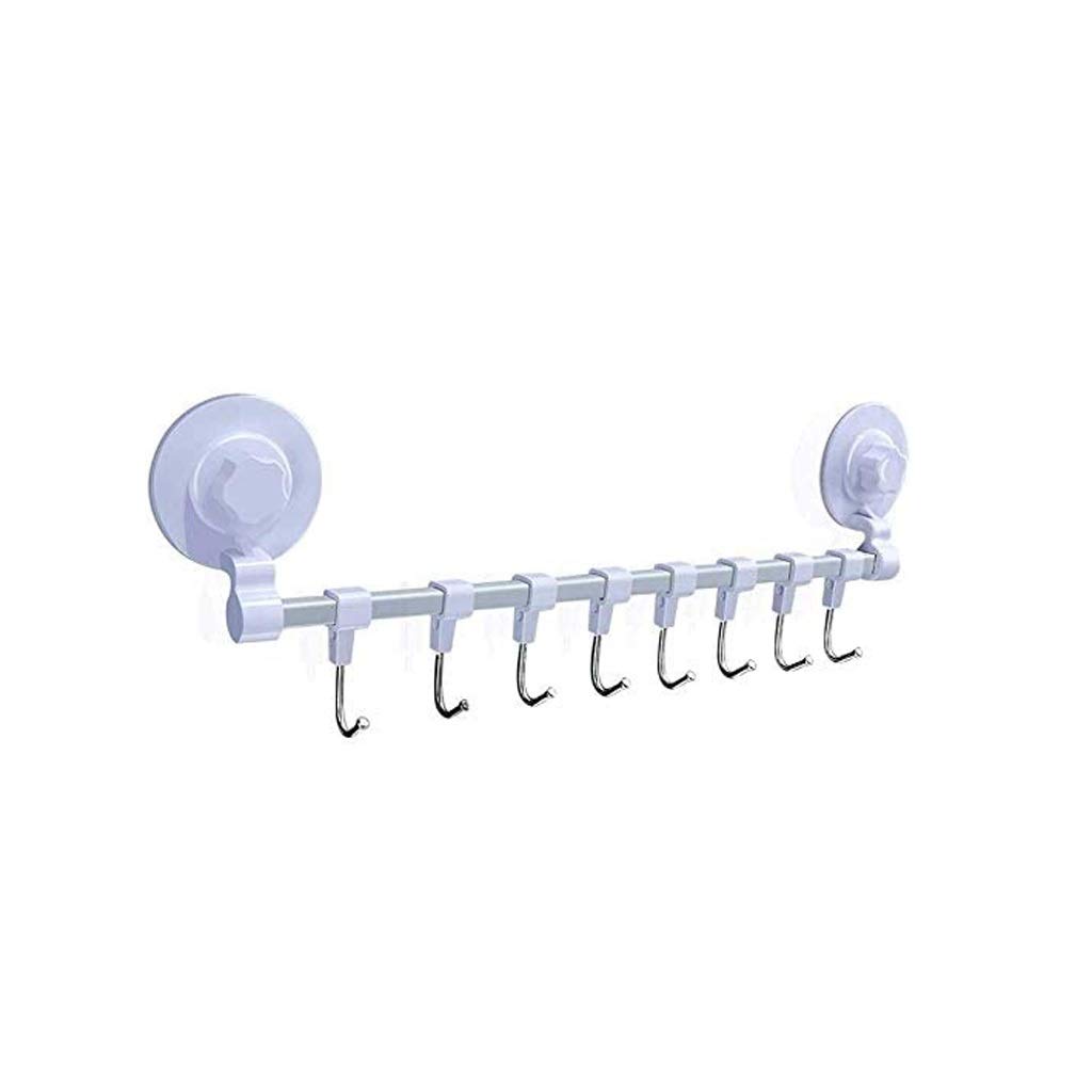 Mobygkfy Wit Wall-Mounted Coat Rack Metal Hook Plastic Material Waterproof, Proof, Easy To Clean(Wit)