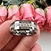 TUTISS 8mm Tungsten Rings for Men Women Couple Eternity Anniversary Engagement Wedding Bands Fashion Jewelry CZ Stone Inlay Beveled Polished Shiny Comfort Fit Size 8.5
