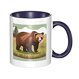 Construction du produit : la tasse cylindrique en céramique dispose d'une poignée incurvée classique pour une prise en main confortable. Les bords lisses et arrondis et la base brillante empêchent les déversements et améliorent la stabilité