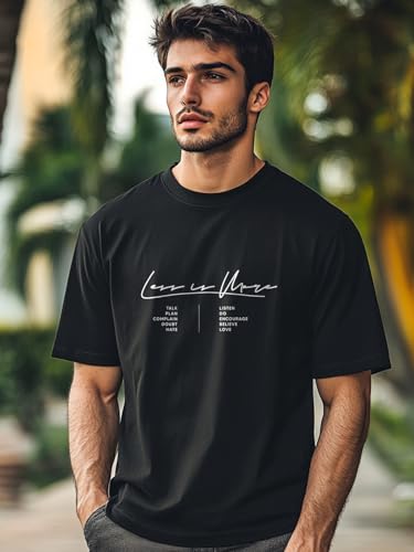 Image of Nobero 100% Cotton T Shirts for Men Stylish | Regular Fit | Graphic Printed T Shirts for Men 180 GSM Combed Cotton | Round Neck Half Sleeve
