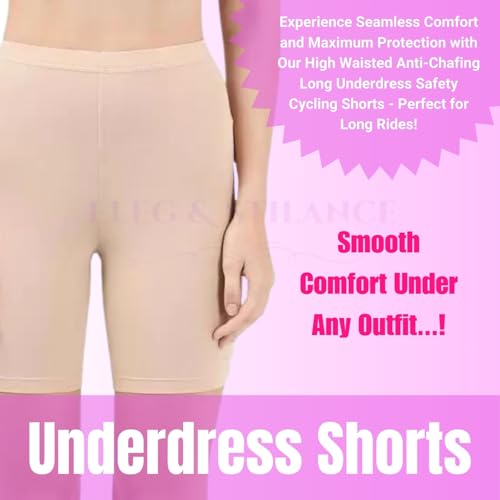 Image of ELEG & STILANCE Shorts for Women Stretchable Cycling Skin Fit Tights for Women Gym Shorts for Women Running Tights for Dresses Yoga
