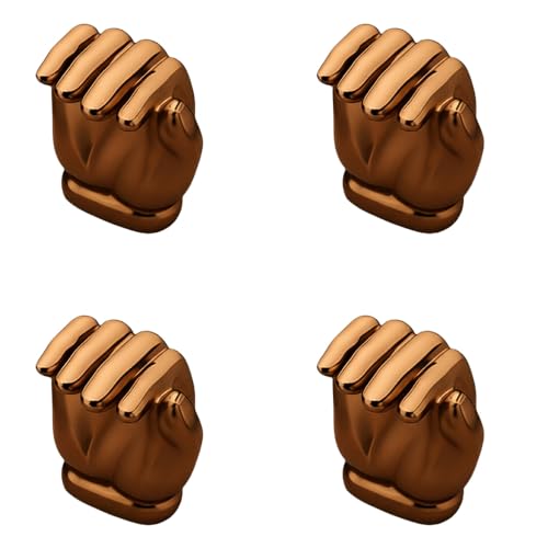 Image of Hand Design Knob for Drawer /Door Knob /Drawer Knobs /Decorative Knobs and Pulls /Door Hardware /Zinc Alloy (PVD Rose Gold Finish) Pack of 4-| 3 Years Warranty |