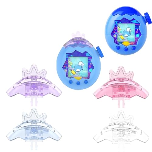 1個 for Tamagotchi Paradiseケースカバー 保護カバー たまごっちパラダイス用のトップカバー 透明ケース 子供向き 落下防止 キズ防止 クリア for Tamagotchi Paradise電子ペットアクセサリー用 (透明紫) [並行