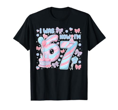 8 Year Old 8th Birthday Funny Six Seven 67 Meme Toddler Girl T-Shirt