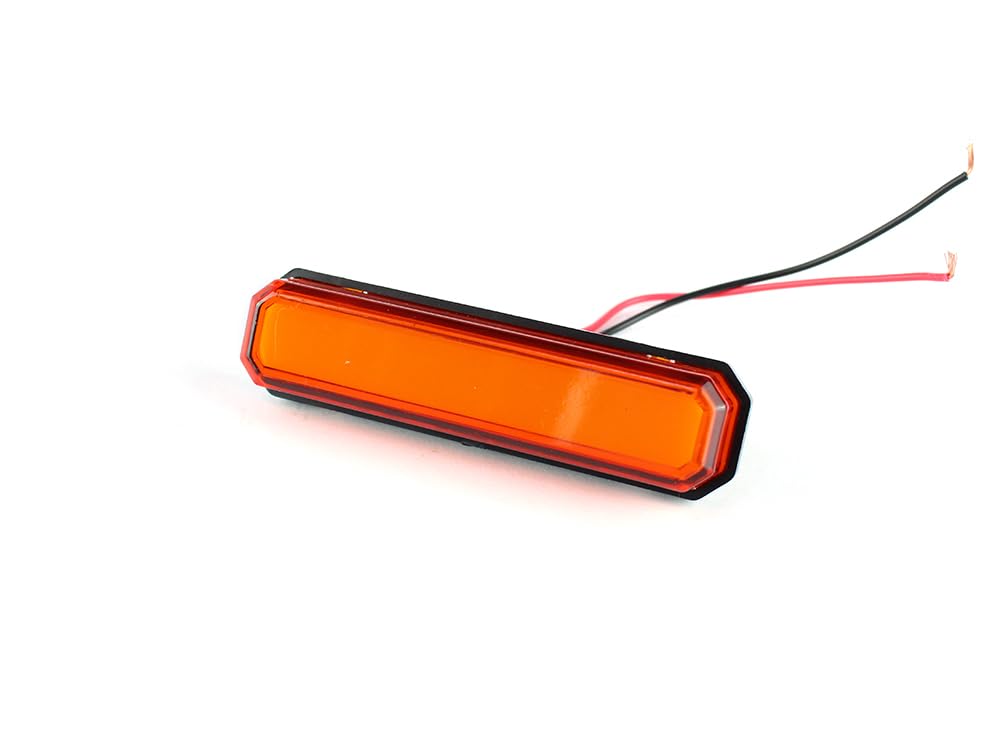 Generisch 10x NEON Gelb Begrenzungsleuchten Seitenmarkierungsleuchten 12V 24V Positionsleuchten für LKW, Anhänger, Wohnmobil, Wohnmobil, Pickup, Traktor, LKW, SUV, Boot