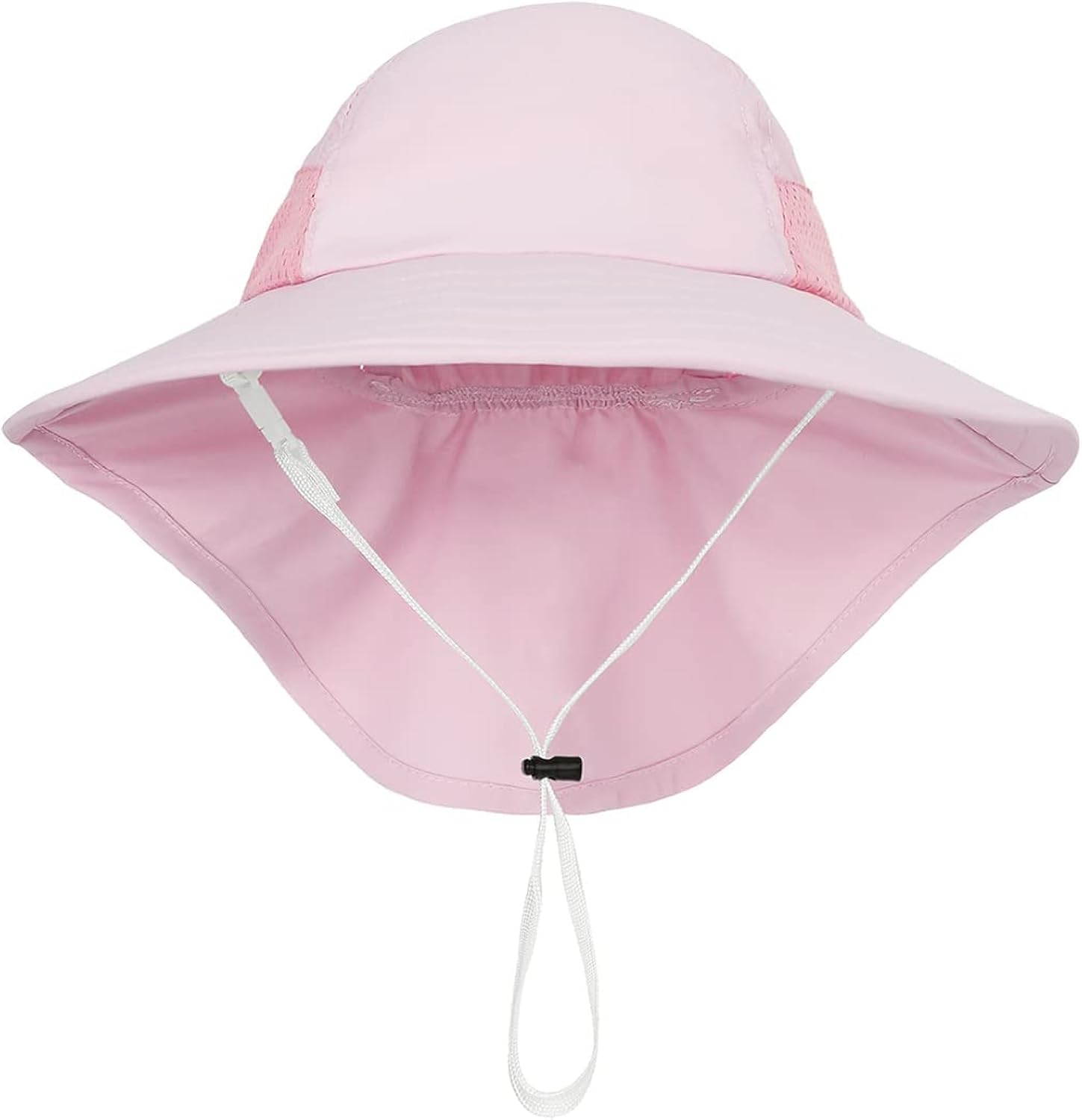 Miniatura 2 de Sombrero de sol para bebés y niñas, sombrero de sol con protección UPF 50+, sombrero de playa de ala ancha, cuello con solapa, sombreros de pesca