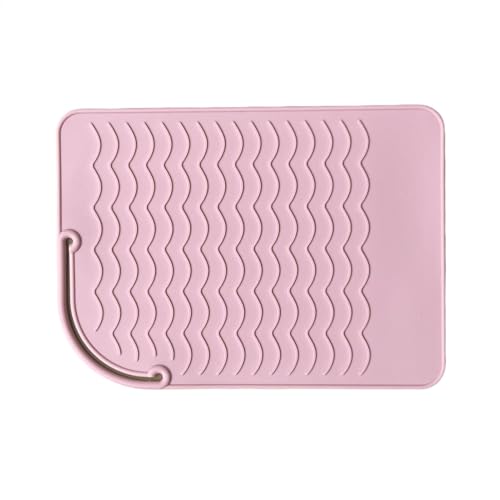 Tappetino per ferro arricciacapelli, protezione dal calore, in silicone, resistente al calore, per ferri da stiro, piastra per capelli, ferri da stiro