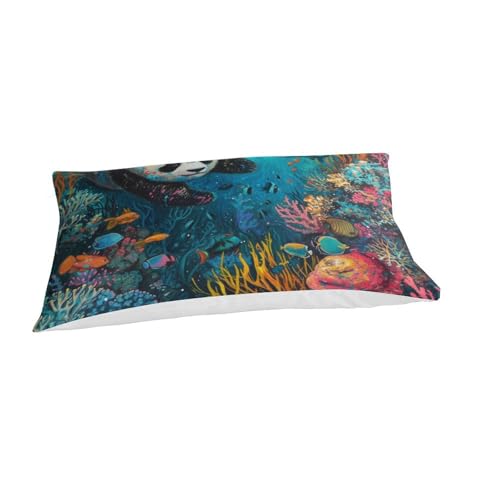 Housse de couette panda 135x200 parure de lit single microfbre douce