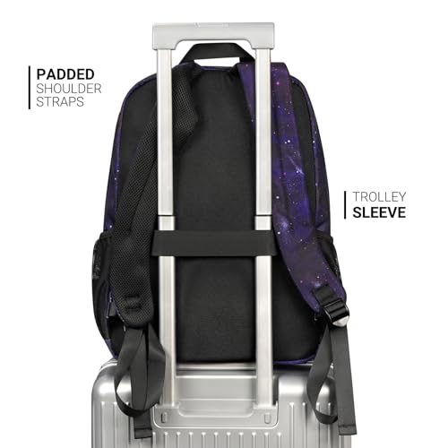 Image of ZORFIN 26L Backpack for College, and Travel: Water Resistant Bookbag - Night Sky