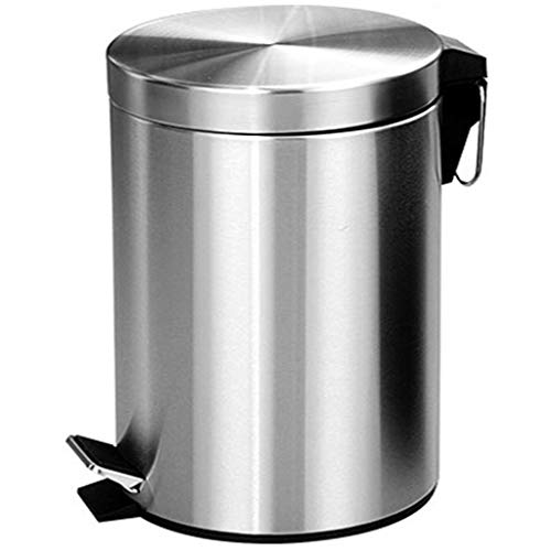 Stainless Trash Cans Flip Top Bin Pedal Bin Liners for Home Garden Office School Kitchen Bathroom