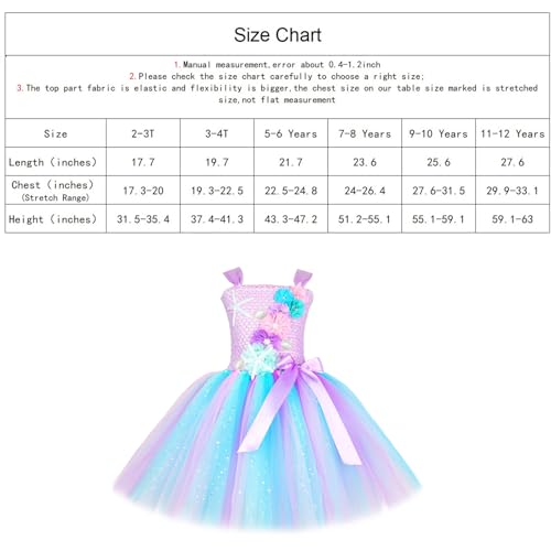 Disfraz de sirena para niñas 9-10 años miniatura 6