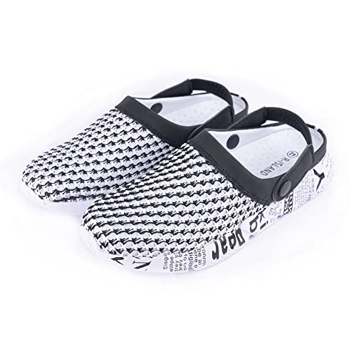 Zuecos para Hombres,Mujeres,Unisex,Sandalias para Playa,Piscina,Zapatillas Comodo (Blanco, Numeric_46)
