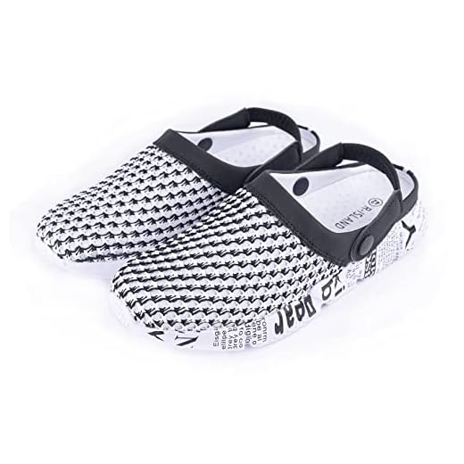 Zuecos para Hombres,Mujeres,Unisex,Sandalias para Playa,Piscina,Zapatillas Comodo (Blanco, Numeric_46)