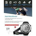 EZON Heart Rate Monitor and Chest Strap, Exercise Heart Rate Monitor, Sports Watch with HRM, Waterproof, Stopwatch, Hourly Chime T007 - Image 3