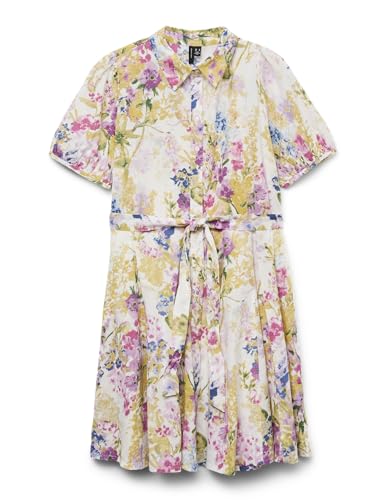 Robe courte blanche à manches bouffantes pour vos terrasses d'été et sorties