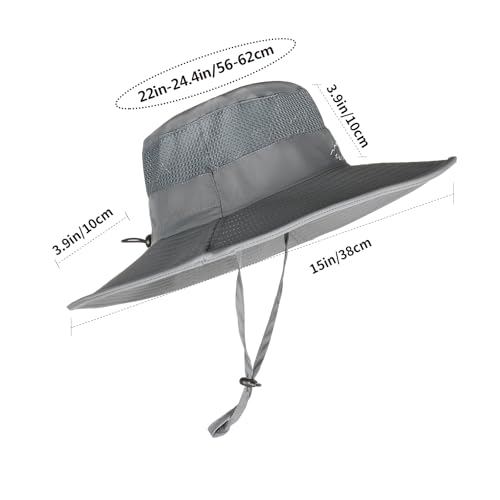 Sun Hats for Men Women Fishing Hat UPF 50+ Breathable Wide Brim Summer UV Protection Hat - Image 5