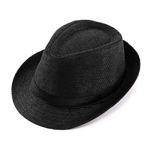 Sombrero Fedora Unisex de Paja Verano Panamá
