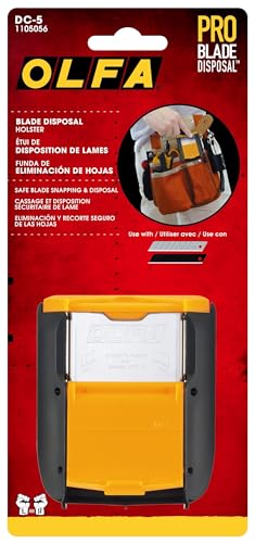 Olfa DC-5 - Contenedor de seguridad para cuchillas usadas, para sujetar en el cinturón o en bolsa portaherramientas