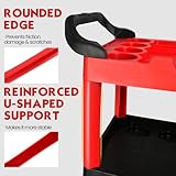 ALL4DETAIL Auto Detailing Cart with Wheels, 3 Tier Car Detailing Cart with Hanging Boards & Hooks, Car Wash Organizer for Garage Workshop DIY Home - Image 6