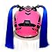 Produktbild JINGBO Motorrad Helm Zöpfe Geflochtener Pferdeschwanz Persönlichkeit Cool Fahrrad Helm Haar Zöpfe Haarschmuck Helm Pigtails für Jugendliche Mädchen Frauen Männer 2 STÜCKE,Blau