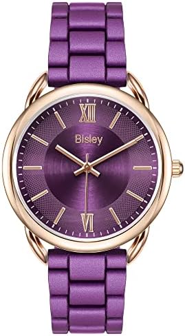 Bisley Purple Watch for Women Waterproof Watch Roman Numerals Analog Ladies Watches