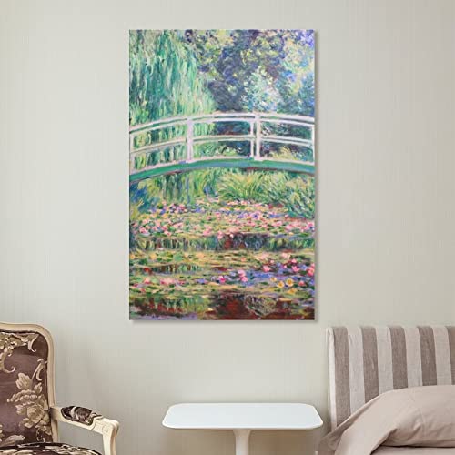 White Water Lilies By Claude Monet Impressionism Famous Oil Paintings Giclee Canvas Printing Artwork Poster,16X24 White Water Lilies By Claude Monet Unframe16X24Inch #TOP6
