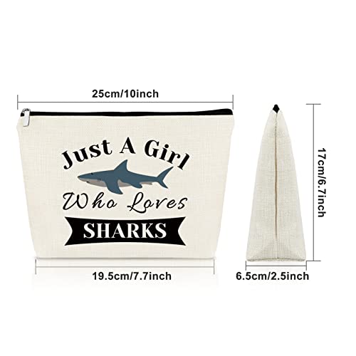 Sazuwu Shark Gifts for Girls Makeup Bag Shark Lover Week Birthday Gifts Animal Lovers Cosmetic Bag Christmas Graduation Present Cosmetic Travel Pouch4