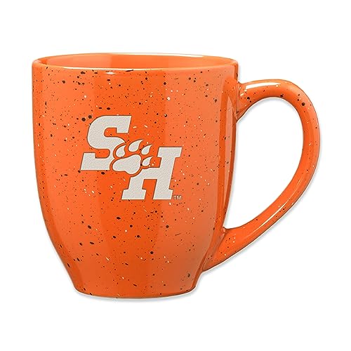 Rico Industries NCAA Sam Houston State Bearkats Primary 16 oz Team Color Laser Engraved Speckled Ceramic Coffee Mug