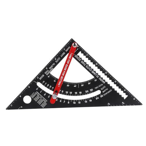 Mikikit Carpentry Triangle Ruler 7 Aluminum Alloy Rafter Square Right Angle Ruler Tool for Accurate Measurements