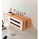PUIOTEAI Router Schrank, WiFi Box, Aufbewahrungsbox für Verstecken Router und Kabel, Router Regal, TV Kabel Organizer Wand Montiertes Router Kasten(Brown)