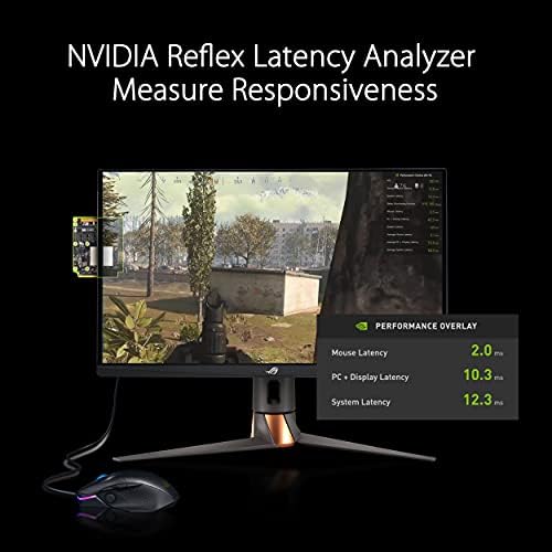 ASUS ROG SWIFT PG279QM NVIDIA G-SYNC Gaming Monitor â 27 inch QHD (2560 x 1440), NVIDIA Reflex Latency Analyzer, 240 Hz, Fast IPS, 1 ms (GTG), DisplayHDR 400