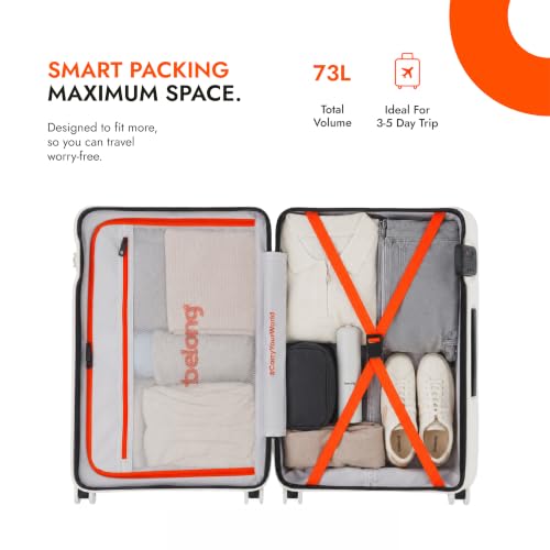 Image of Belong Cloud Medium Check-in Trolley Bag, 66 cm, Ivory White