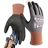 Schwer 6 Pairs Work Gloves Sandy Nitrile Coated, Touchscreen, LT5626, L - 8