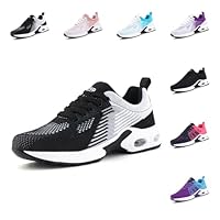 Hitmars Laufschuhe Damen Sportschuhe Turnschuhe Frauen Luftpolster Leicht Straßenlaufschuhe Stoßdämpfend Sneaker Atmungsaktiv rutschfest Fitness Running Outdoor UDI2-Schwarz EU41
