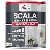 ARCANE INDUSTRIES Vernice per Scale in Legno: ARCADECO - 1668-1 kg Grigio Antracite - RAL 7016
