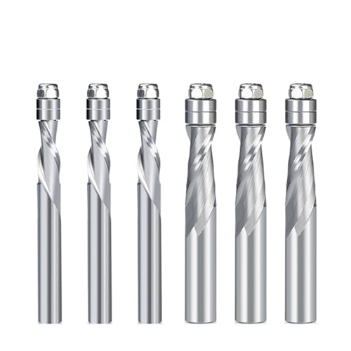 Up Cut 1/4 1/2 Shank CarbideWith Bearing for Woodworking Bit 1Pcs(6.35x15.86x64)